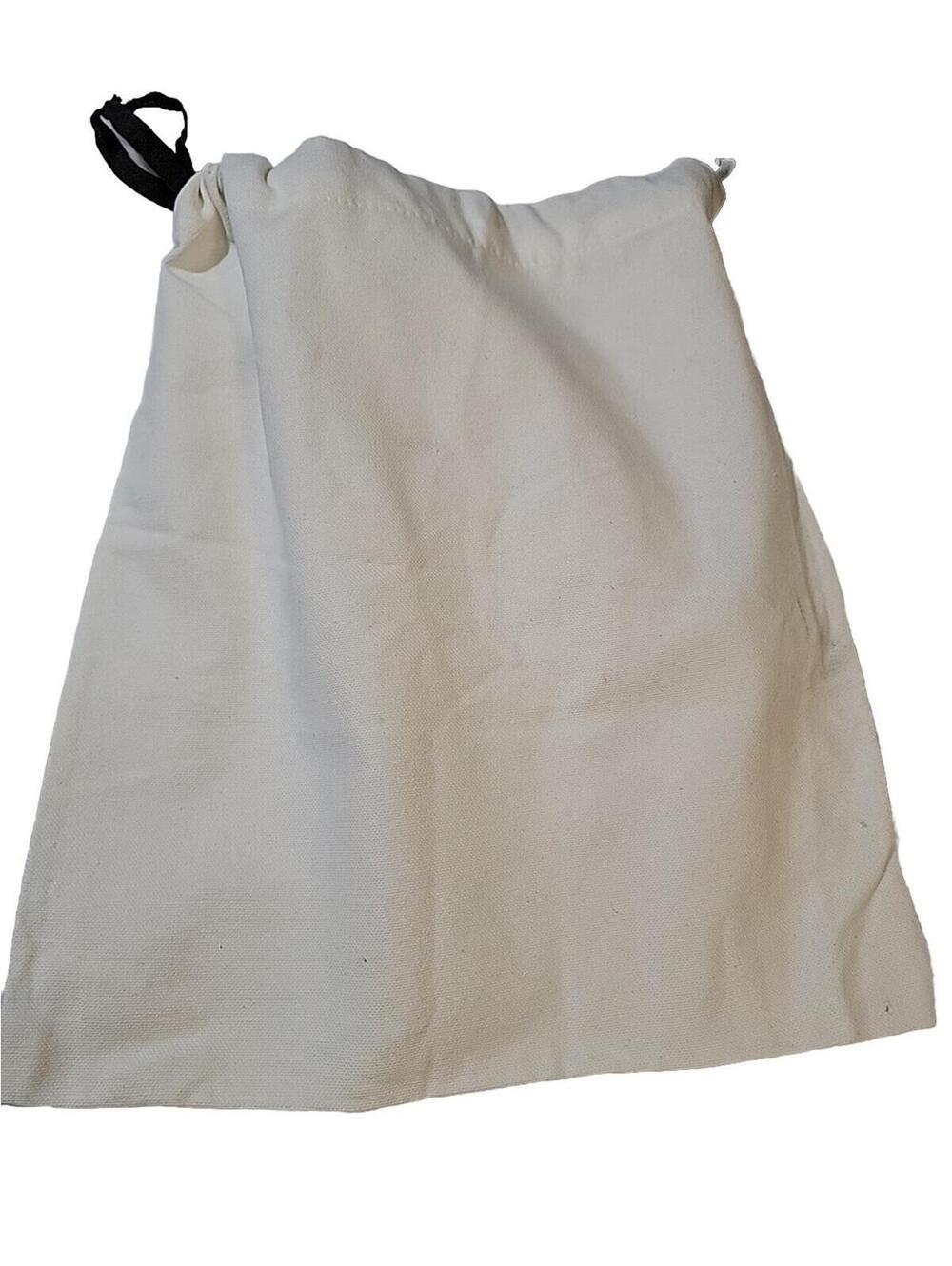 Celine Dustbag Pouch Designer Ivory Logo Drawstring Closure 21.5×22" # - Picture 6 of 8